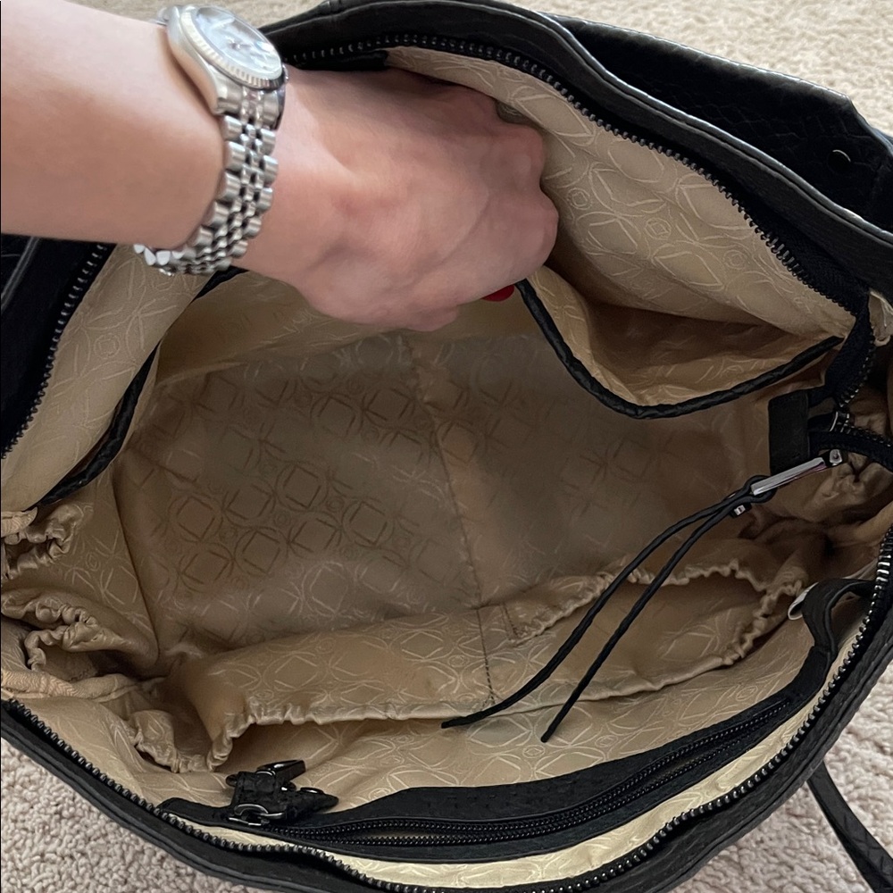 KeriKit London Chic Black Textured Shoulder Bag- fancy diaper bag - Picture 7 of 7